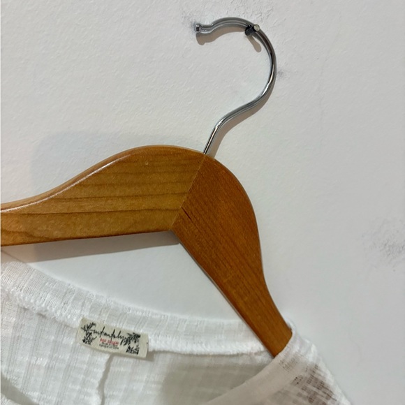 Free People Intimately Free Aura White Semi Sheer Long Sleeve Crewneck Top XL - Picture 3 of 6